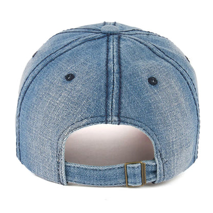 USA Flag Embroidery Caps For Men Women Retro Denim Baseball Cap