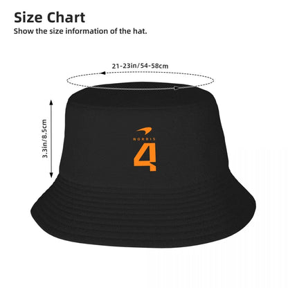Lando Norris 4 Bucket Hat Boonie Hats Western Hats Ladies Men's