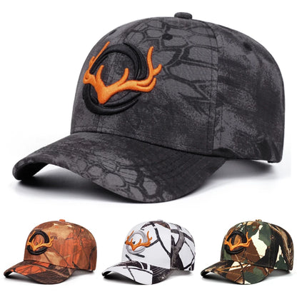 Creative Skateboard Hat Antlers Embroidered Digital Printed Baseball Hat