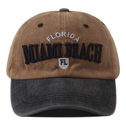 Miami Beach Letter Embroidered Baseball Cap Hip Hop