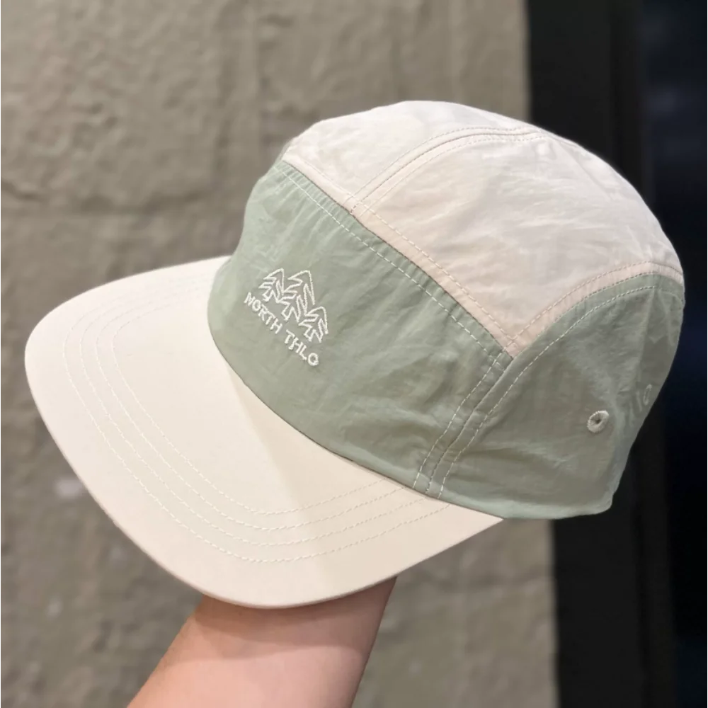 5 Panel Baseball Cap Flat Brim Nylon Mesh Waterproof Embroidery Letter Hat