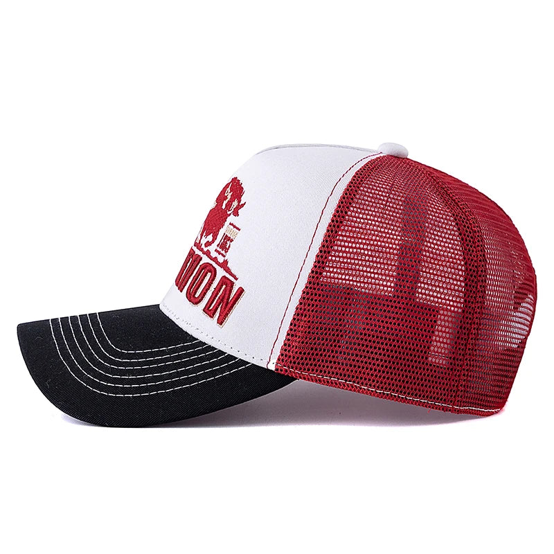 Unisex Station Letter Summer Fishing Cap