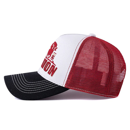 Unisex Station Letter Summer Fishing Cap