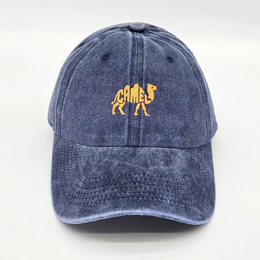 Camel Embroidered Exquisite Animal Vintage Cotton Baseball Caps Men Women