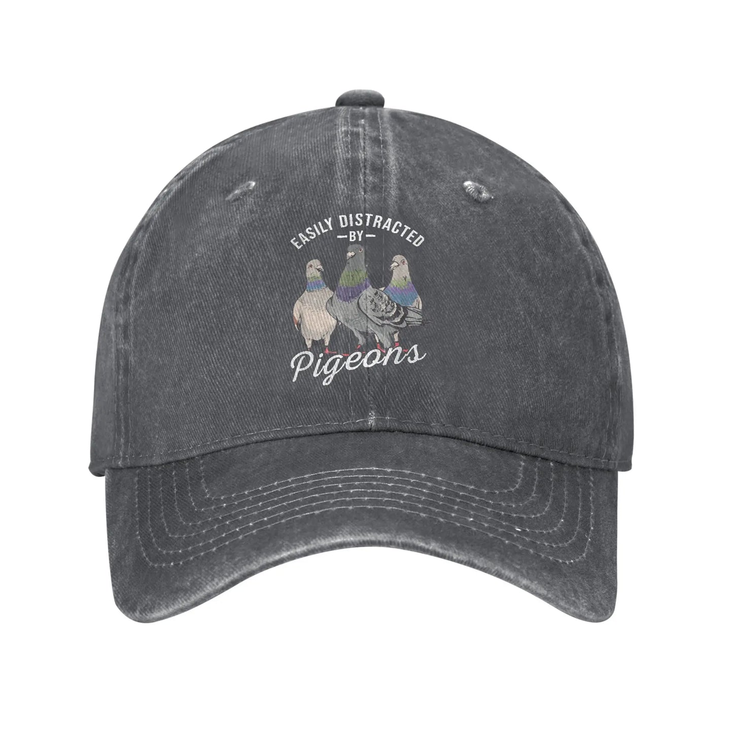 Easily Distracted By Pigeons Pigeon Lover Sun Baseball Cap
