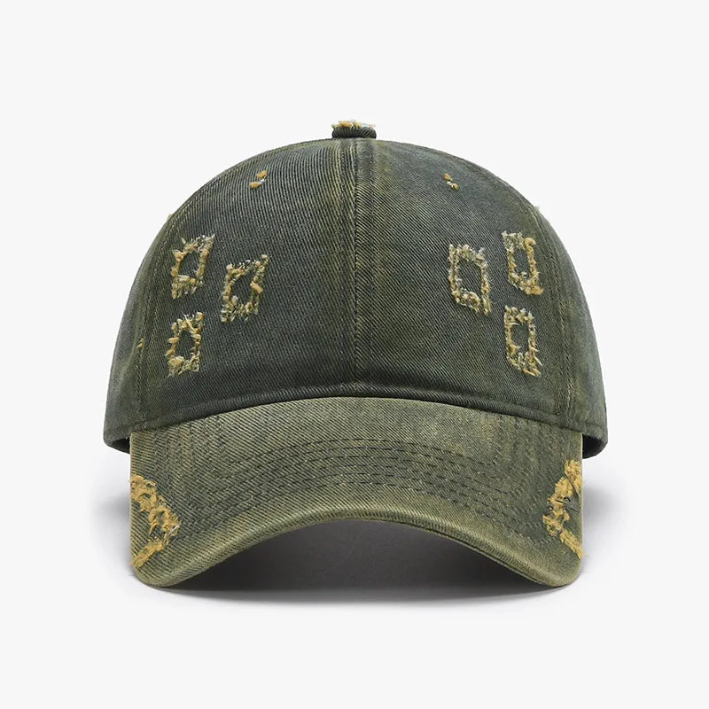 New Arrival Washed Ripped Solid Baseball Cap