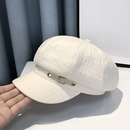 New Octagonal Newsboy Hat Retro Fashion Designer Visors Cap