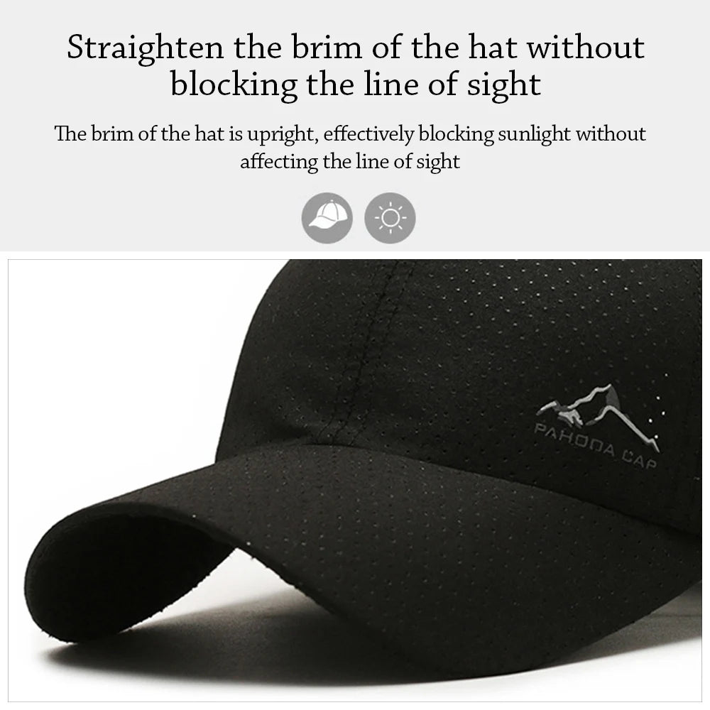 Fashion Quick Dry Summer Baseball Cap Breathable Adjustable Sports Cap UV Protection Trucker Cap Men Women