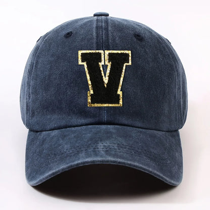 Fashionable 26 Letter Stick Label Hip-Hop Baseball Cap Hat for Men and Women