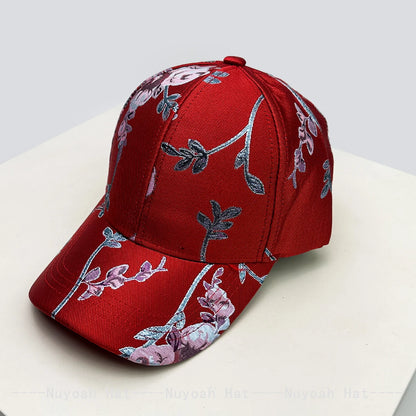 New Women Chic Flower Retro Baseball Hats