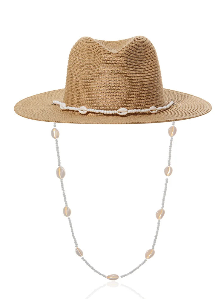 Personalized Trend, Shell Necklace, Straw Hat Spring And Summer