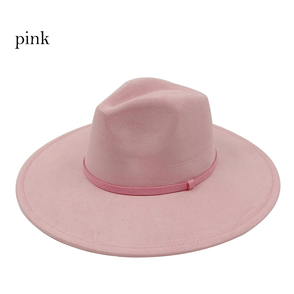 Suede Fedora Painting Felt Hats For Men And Women