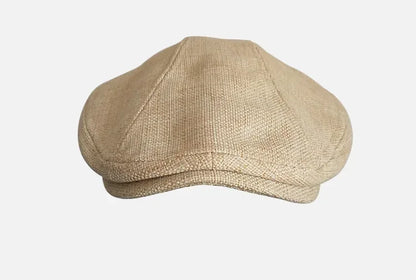 Big Size Summer Linen Solid Newsboy Caps