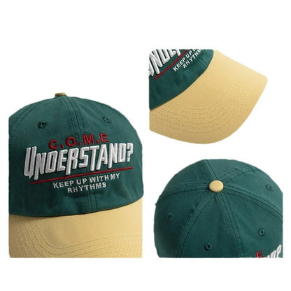 New Big Head Sports Hat Women Versatile Embroidery Contrasting Baseball Cap Men Outdoor Adjustable Hat
