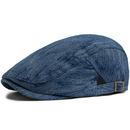 Fashion Denim Men's Beret Vintage Print Newsboy Caps