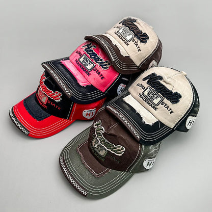 Korean Retro Men Women Baseball Hats Cotton Snapback Caps