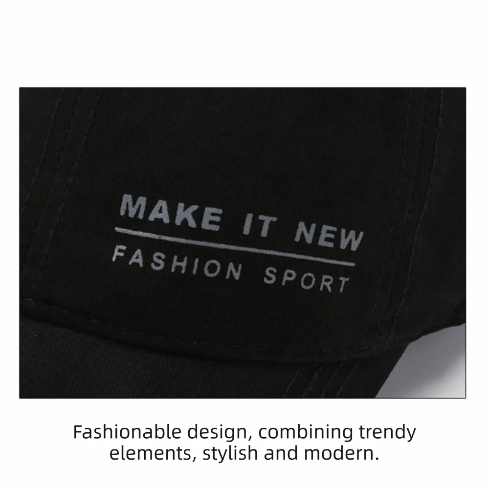 Letter Embroidery Visor Baseball Cap Adjustable Pure Cotton Peaked Cap Casquette For Man Women Unisex