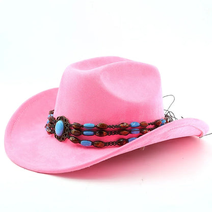 Suede Horse Riding Western Cowboy Hat For Men And Women Outdoor