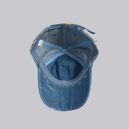 Wasteland Wind Doberman Ears Denim Baseball Cap Women's Personality Y2k