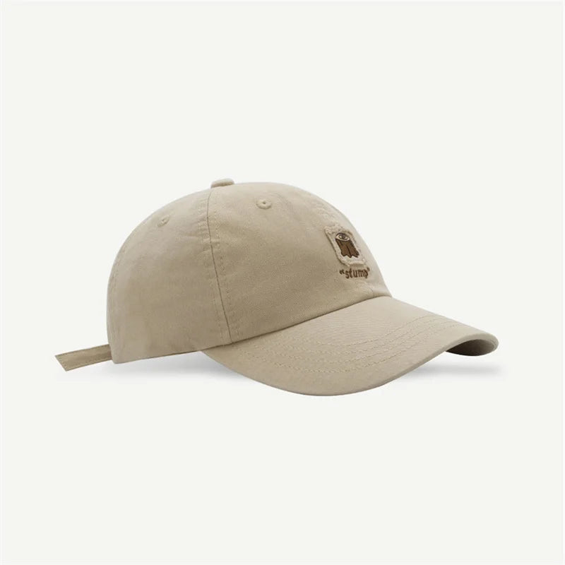 Women's Men's Cartoon Label Embroidery Baseball Cap Fashion Solid Color Dad Hat