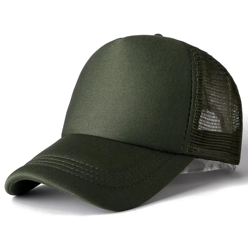 Unisex Cap Casual Plain Mesh Baseball Cap Adjustable