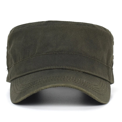 Waxed Canvas Cotton Military Caps Men Waterproof Cadet Army Cap Unique Design