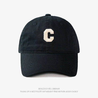 C Logo Baseball Cap For Spring And Summer Sun Protection