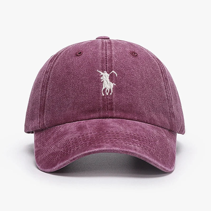 Washed Cotton Soft Baseball Caps Adjustable