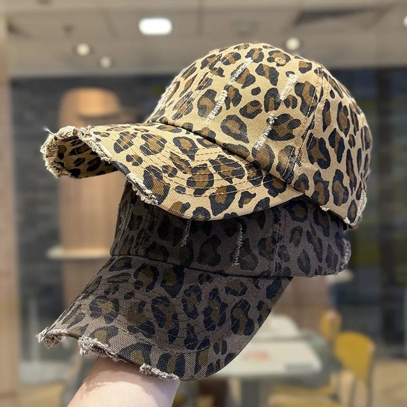 Y2K Fashion Leopard Print Women's Baseball Cap Summer