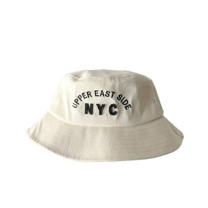 Spring Girls Embroidery Letters Wide Brim Children Sun Hat