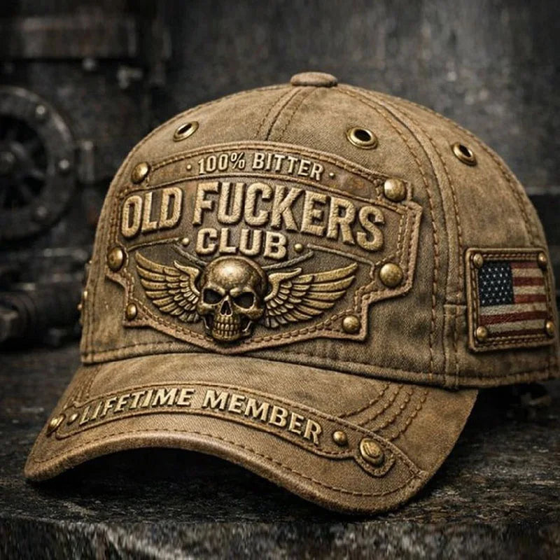 Skull Printed Letter Baseball Cap Men Women