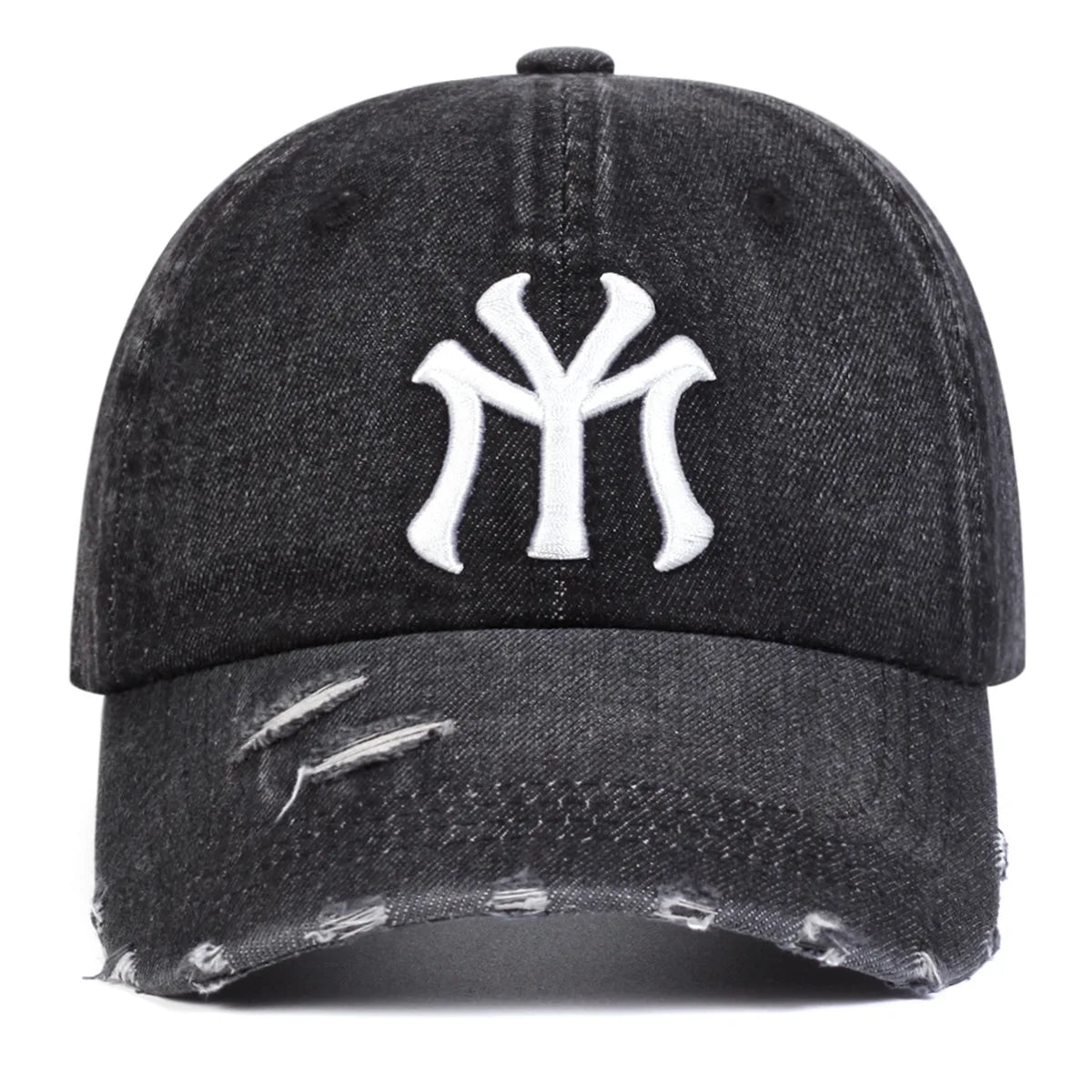 New Unisex Letter Embroidery Hole Denim Baseball Caps Spring Autumn Outdoor