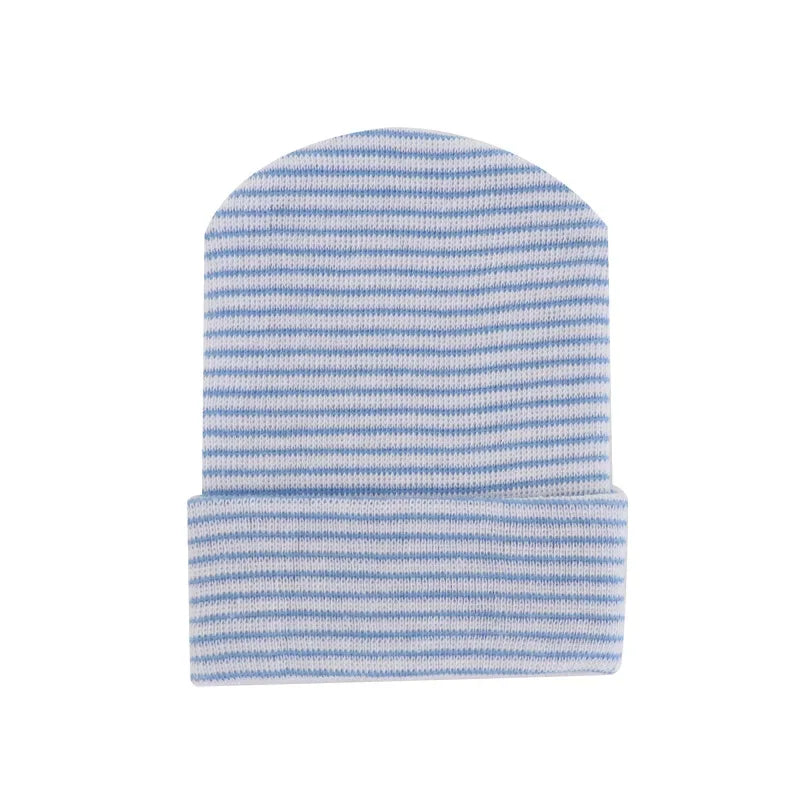 Cute Newborn Baby Hat Infant Girl Boy Comfy Striped Hospital Cap