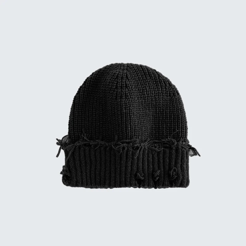 Custom Retro Broken Brim Knitted Hat For Women Men