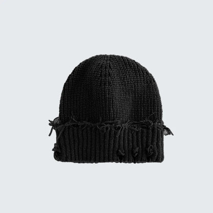 Custom Retro Broken Brim Knitted Hat For Women Men