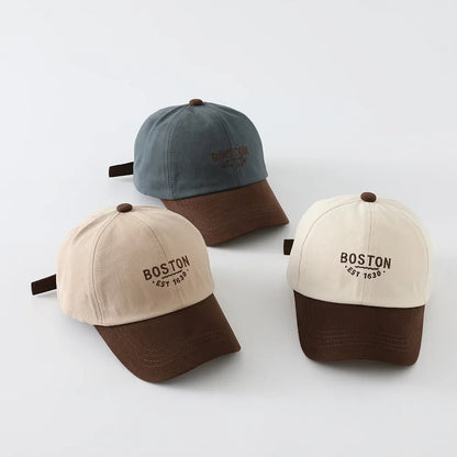New Autumn Letter Embroidery Baseball Cap Fashion Style Baby Boys Girls Sun Hat Korean Caps Children