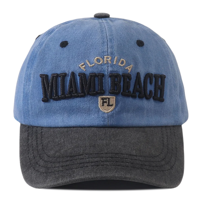 Miami Beach Letter Embroidered Baseball Cap Hip Hop