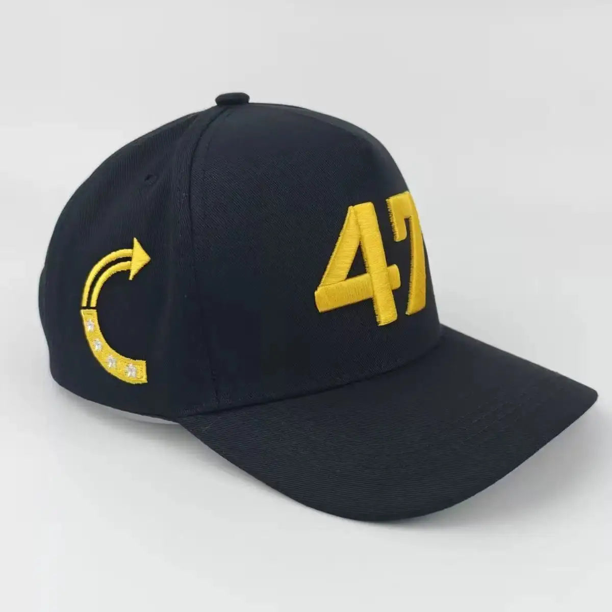 Charlie Kirk Hat Gold Embroidery USA 47 Baseball Cap for Men Women
