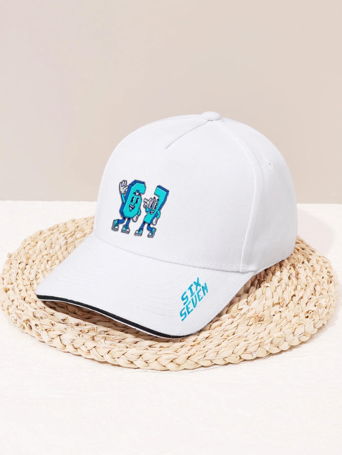1 Piece of 67-Pixel Cartoon Patterned Cool Baseball Cap