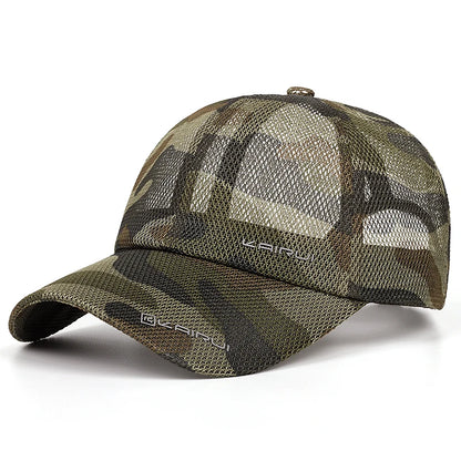 KAIRUI Breathable Full Mesh Hat Men Trendy Baseball Hat Hip Hop Outdoor Leisure Sports Sunshade Hat