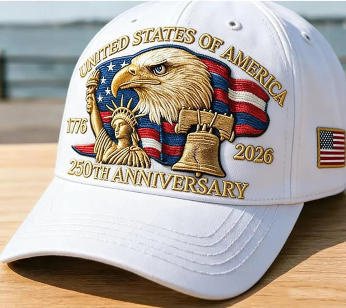 Outdoor Sports Baseball Cap Embroidery American Eagle Head 250th Anniversary Cap Shade Cap