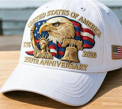 Outdoor Sports Baseball Cap Embroidery American Eagle Head 250th Anniversary Cap Shade Cap