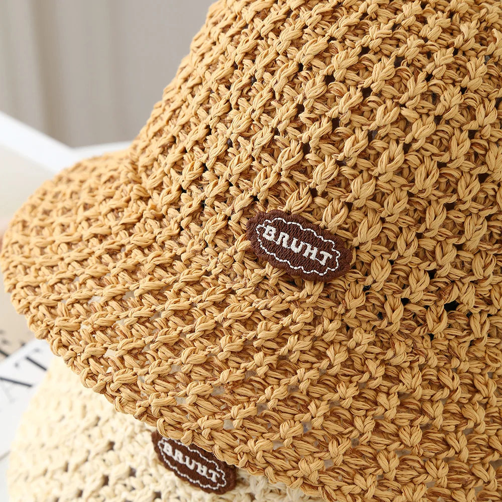 Woven Straw Rope Bucket Outdoor Cap Sunshade Ins Fashion Good Bucket Hats