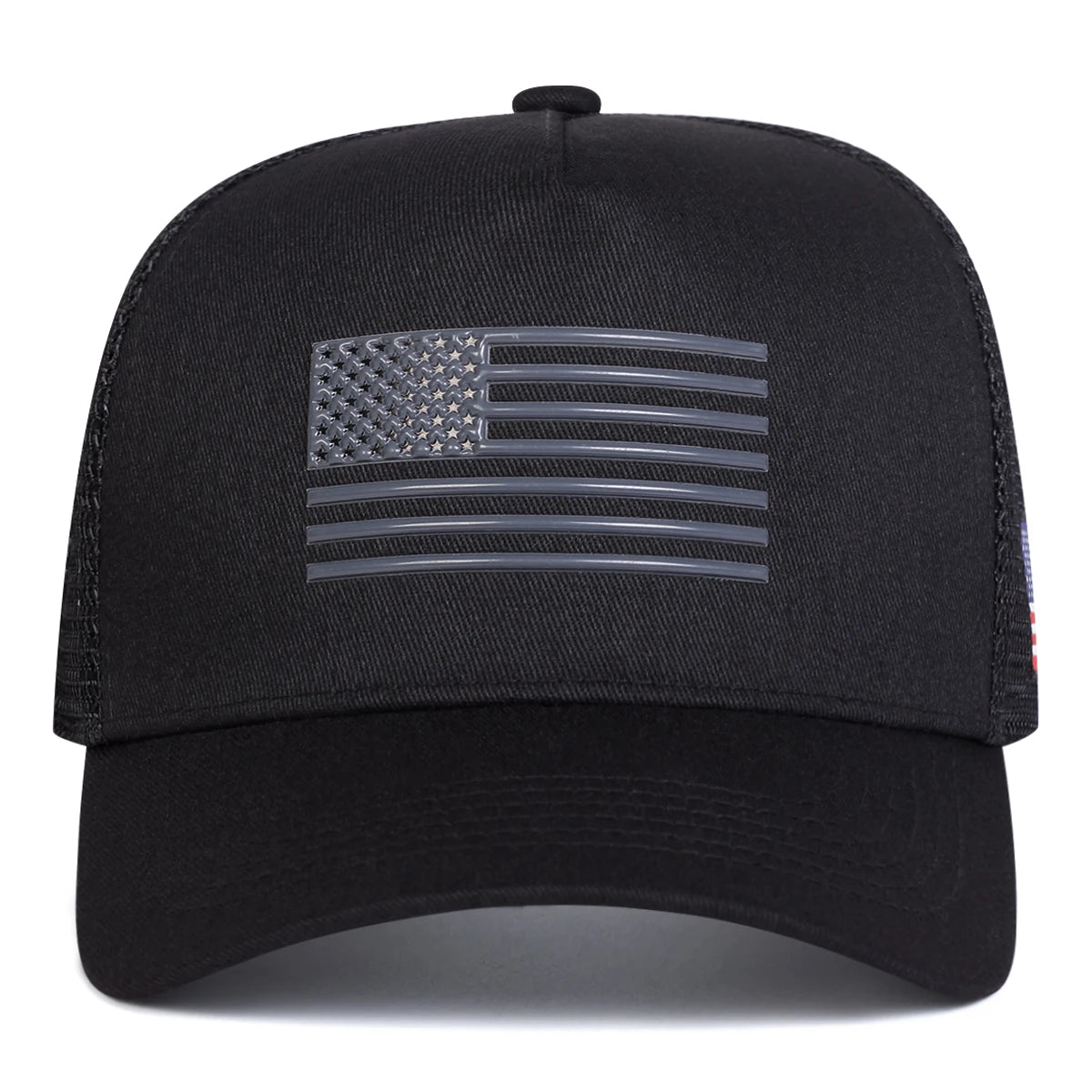 Unisex American Flag Embroidery Baseball Net Caps Outdoor Adjustable Casual Hats Sunscreen Hat Sports Cap