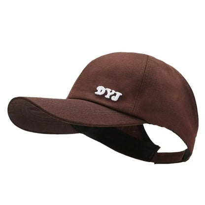 Adjustable Cotton Ponytail Hat With Ponytail Hole Baseball Caps