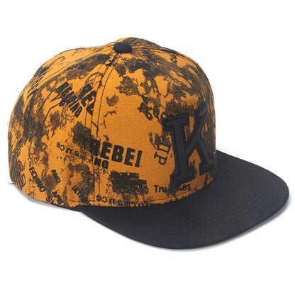 K Letter Hip Hop Baseball Caps For Men