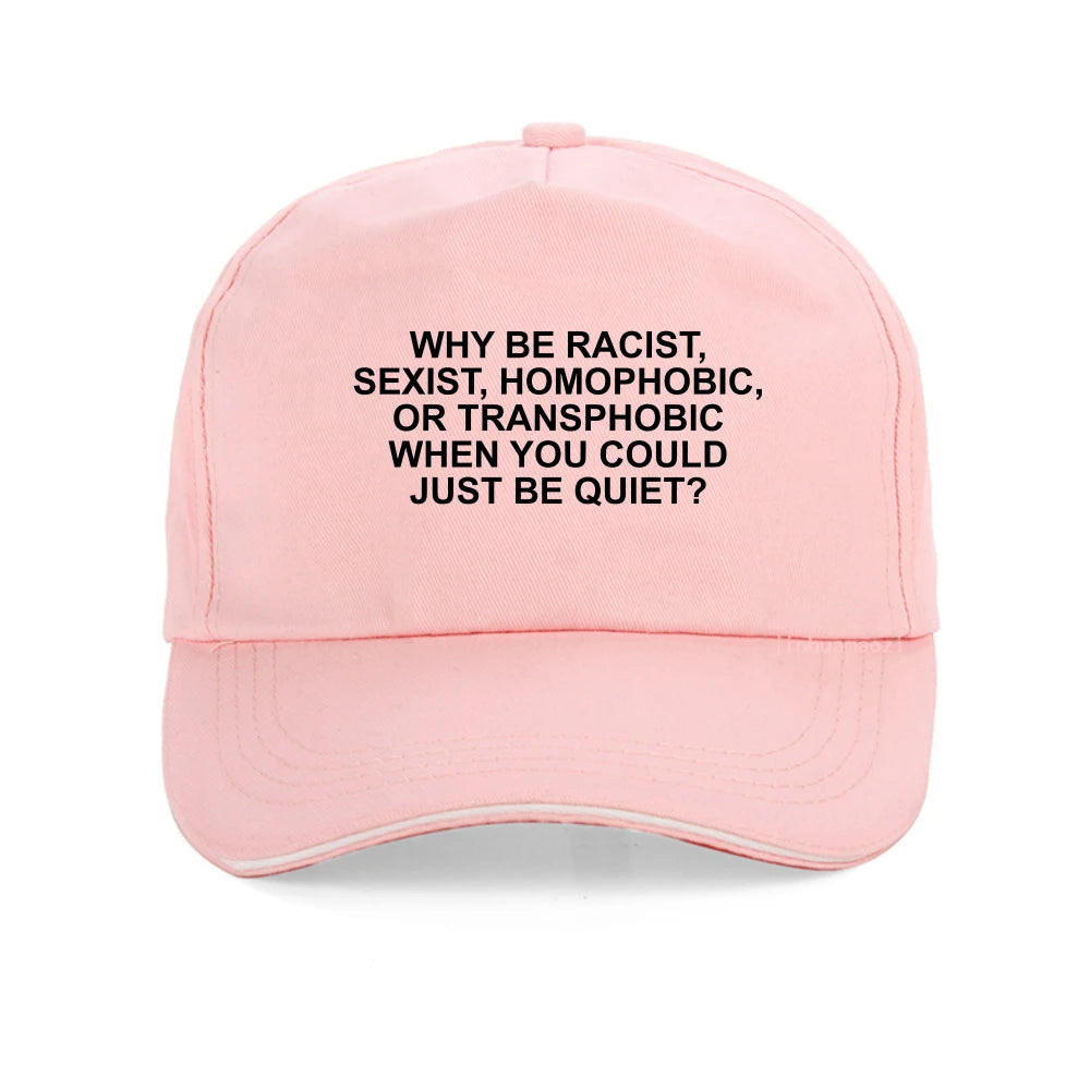Why Be Racist Frank Summer Breathable Baseball Caps