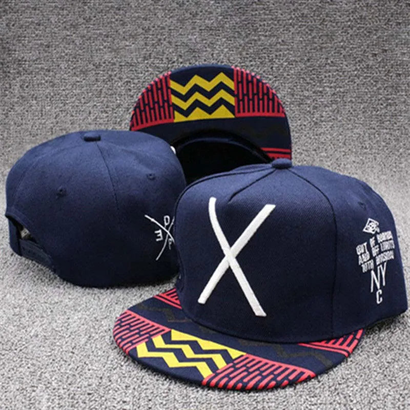 Men's Letter Embroidery Tide All-Match Flat Brim Baseball Cap Ladies Summer