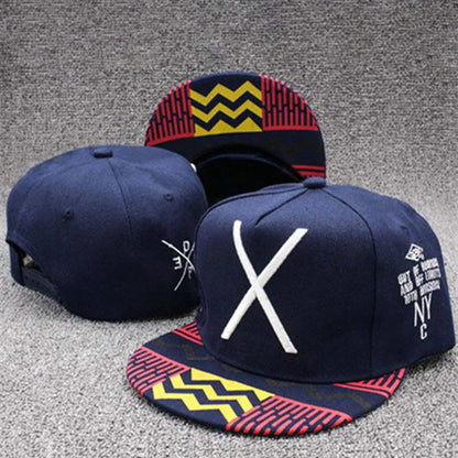 Men's Letter Embroidery Tide All-Match Flat Brim Baseball Cap Ladies Summer