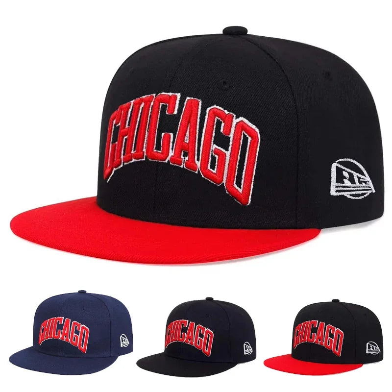 Unisex Letter Chicago Embroidery Hip-Hop Hats Spring Autumn